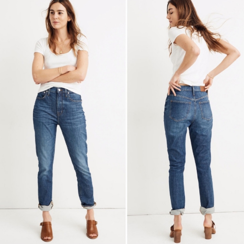 Madewell The Slim Boyfriend Jeans Raw Hem